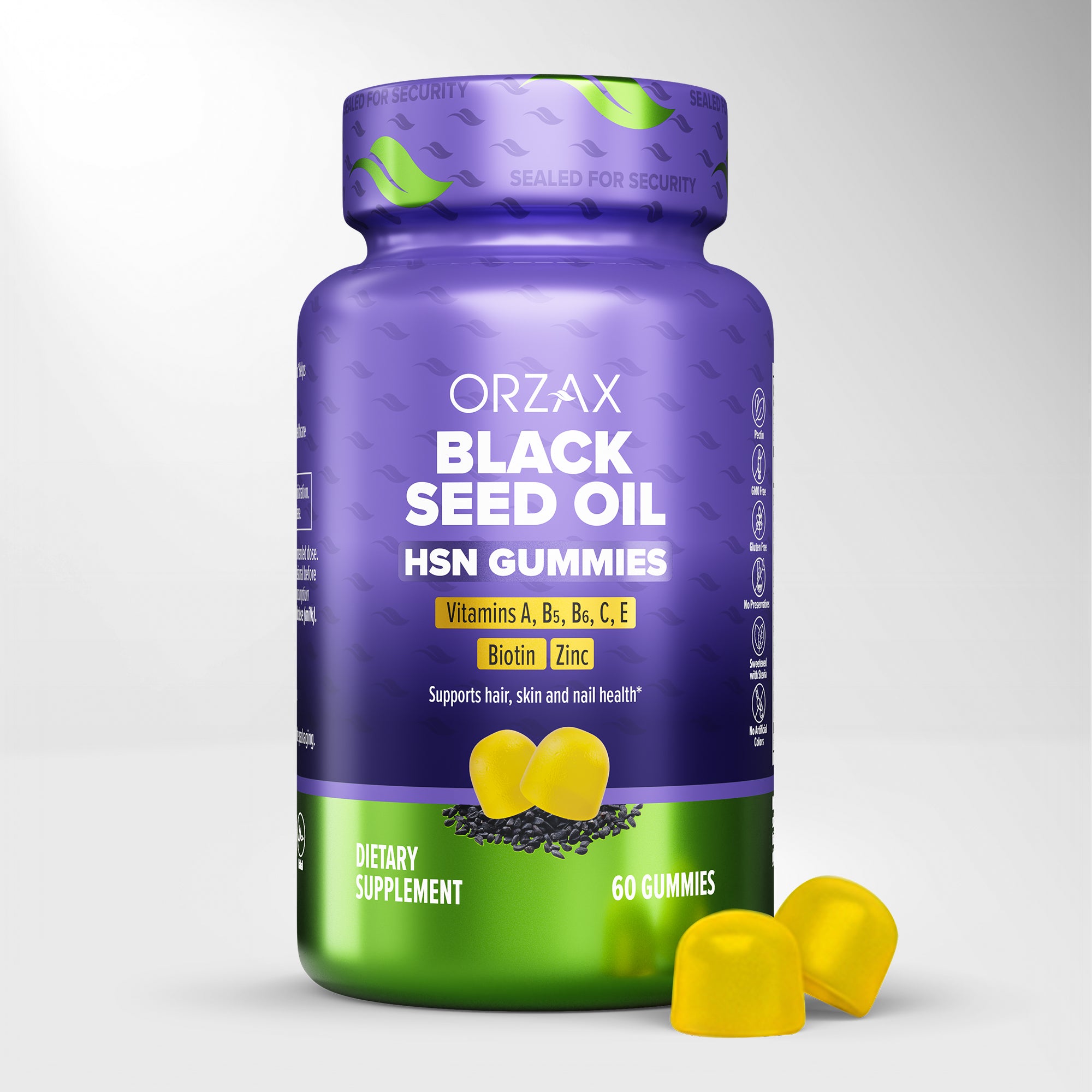 Black Seed Oil Hair, Skin & Nail Gummies