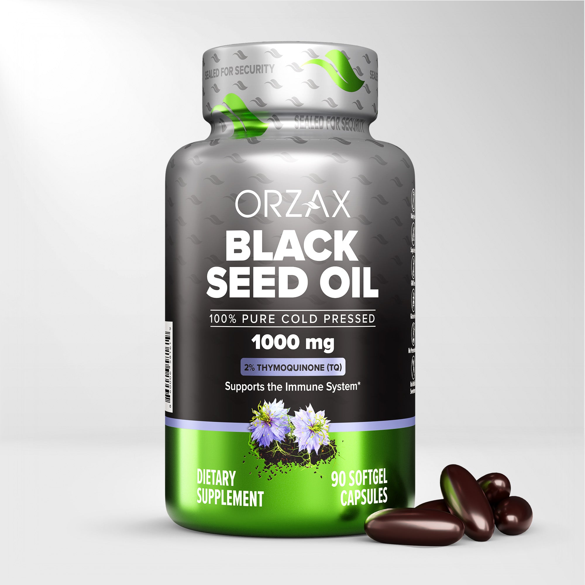 Black Seed Oil Softgels 1000 mg – Orzax USA