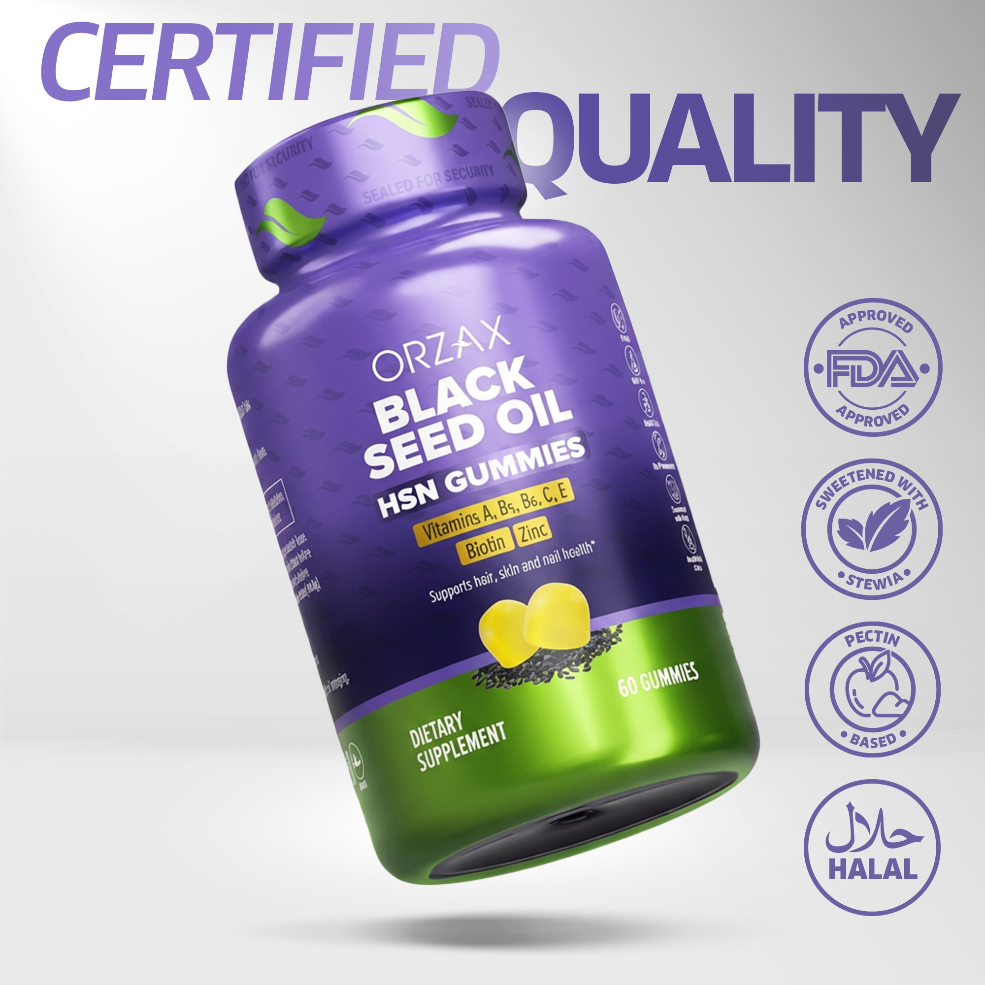 Black Seed Oil Hair, Skin & Nail Gummies