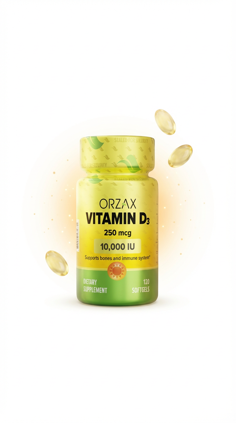 Orzax Vitamin D3 10000 IU Stand Out