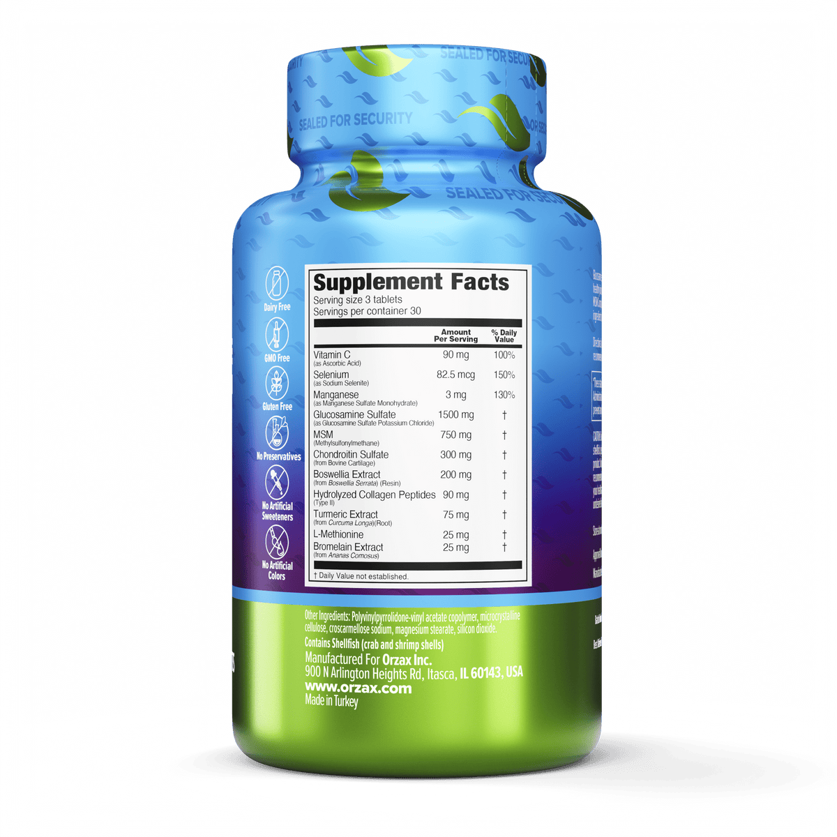Glucosamine Chondroitin MSM Complex - Orzax USA