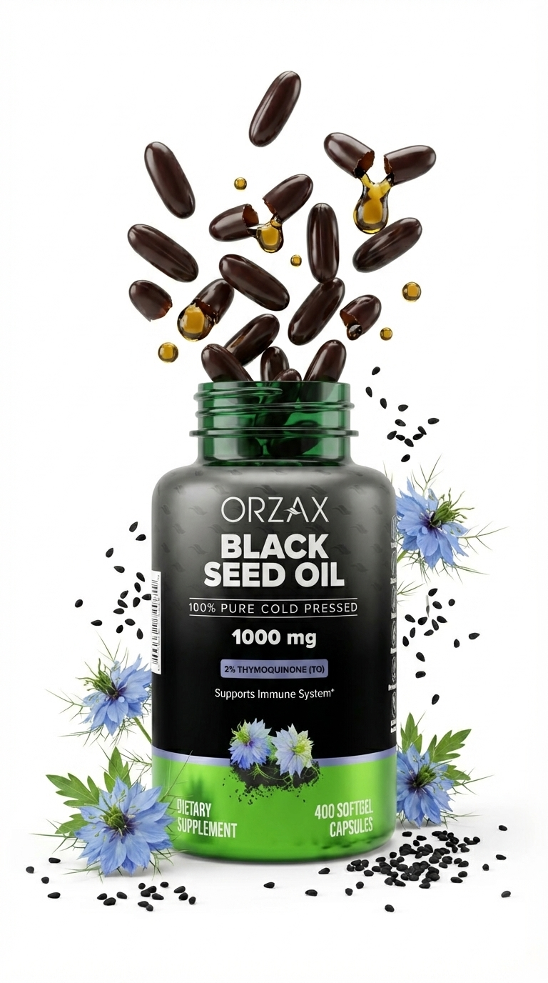 Orzax Black Seed Oil Softgels Stand Out