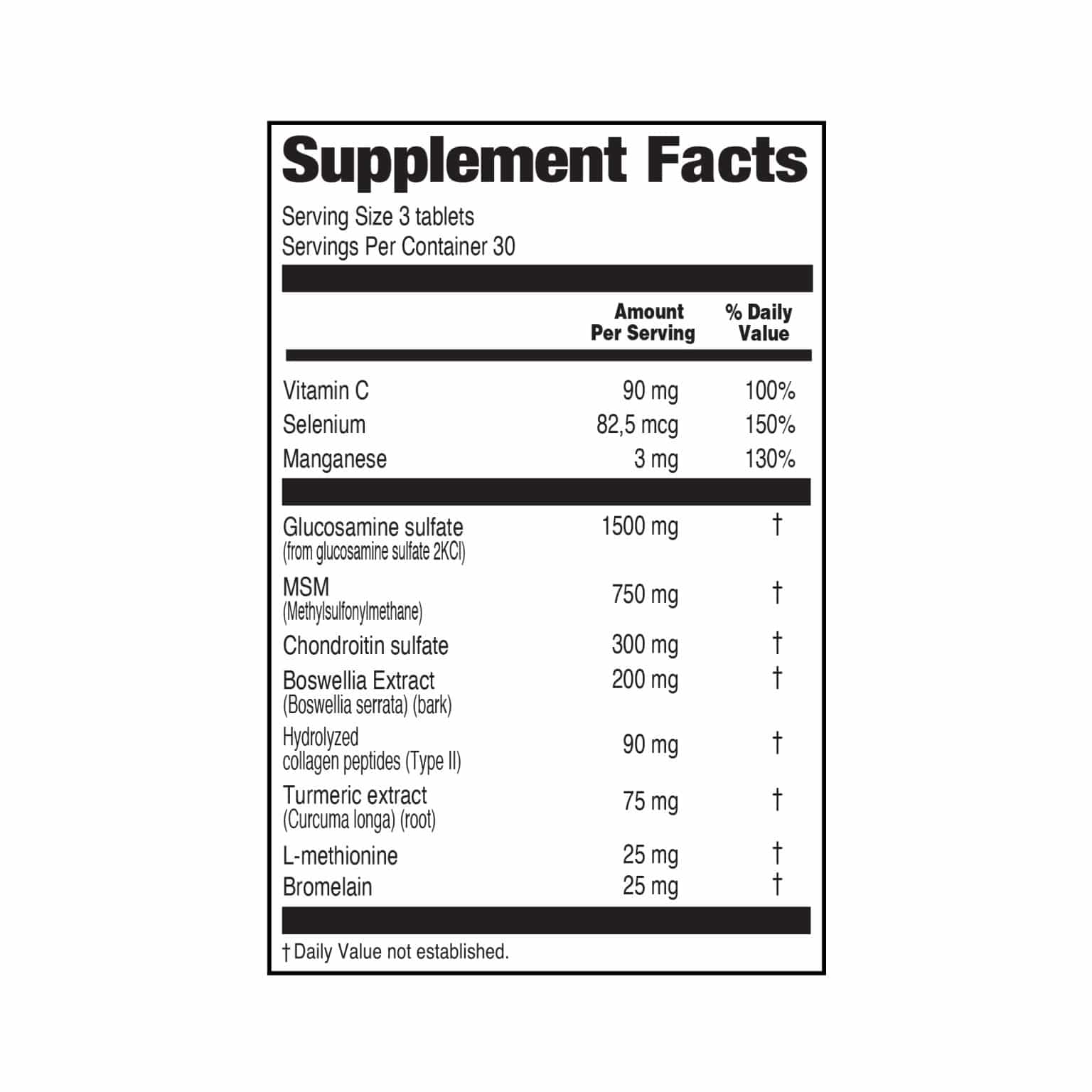 Glucosamine Chondroitin MSM Complex Orzax